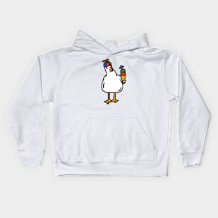 Propeller Hat Seagull With Ice Cream Kids Hoodie